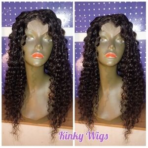 22" Bohemian Virgin Curly Closure Glueless Human Hair Wig
